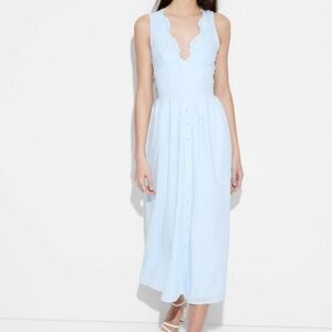 Wild Fable Light Blue Lace Midi Dress